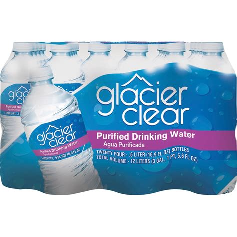 Glacier Clear Purified Drinking Water 1691 Fl Oz 500 Ml 24