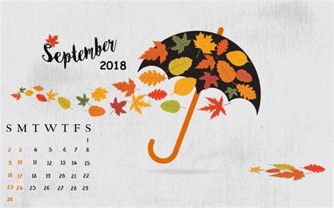Cute September 2018 Calendar Wallpapers Free Printable Calendar