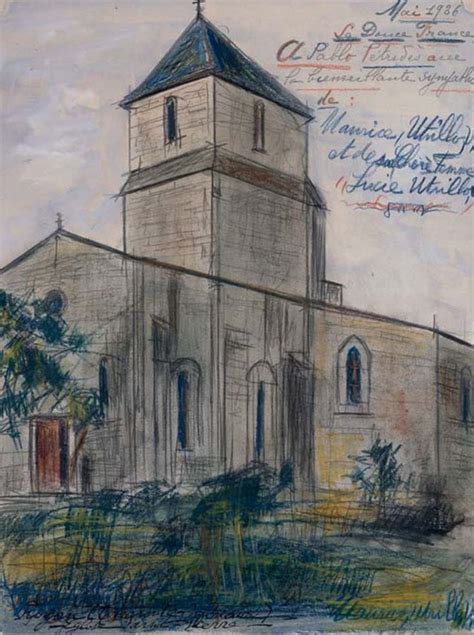 Maurice Utrillo 1883 1955 Eglise St Pierre à Royan 1936 36 X 28 Cm Pittore Van Gogh