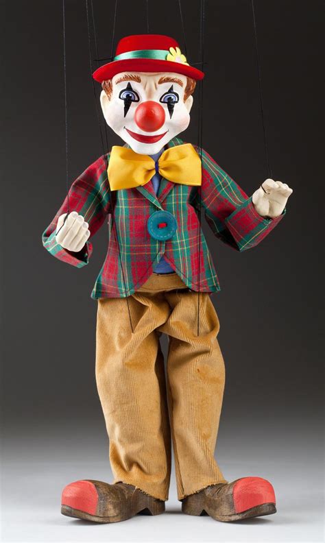 Marionette Clown From Czechmarionettes Traditional Handmade Collection