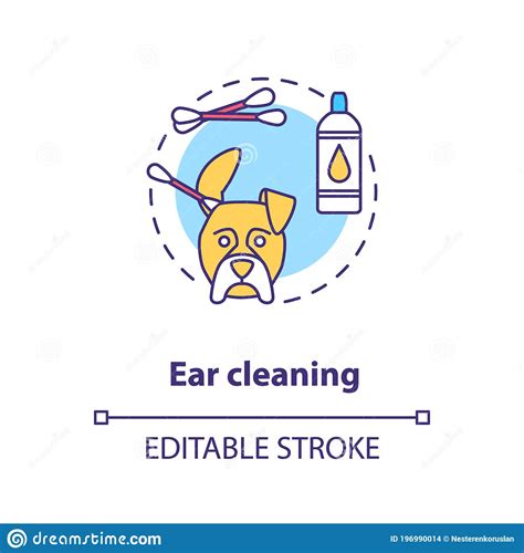 Ear Cleaning Concept Icon Stock Vector Illustration Of Graphic 196990014