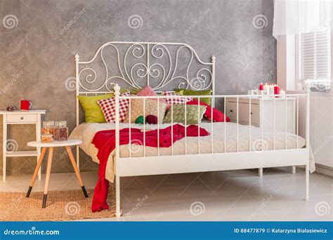 Cozy Marital Bed Stock Image Image Of Style Commode 88477879