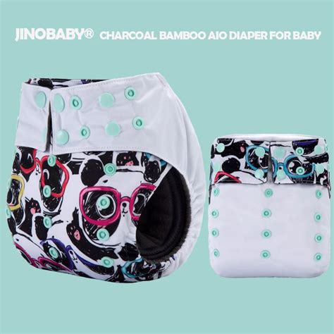 Cool Panda Jinobaby Super Dry Cloth Diaper Charcoal Bamboo Aio One