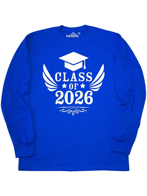 Inktastic Class Of 2026 With Graduation Cap And Wings Long Sleeve T