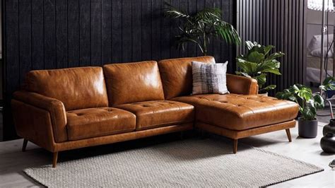 Cognac Leather Sofa With Chaise Cognac Leather Sofa Sofa Design