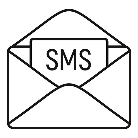 Sms Inbox Icon Outline Style 14619943 Vector Art At Vecteezy