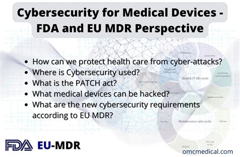 Cybersecurity For Medical Devices Fda And Eu Mdr Perspective