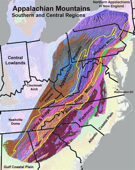 Mountain Ranges In United States Map World Map