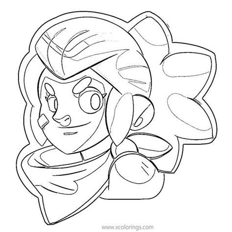 Brawl Stars Coloring Pages Shelly S Portrait XColorings