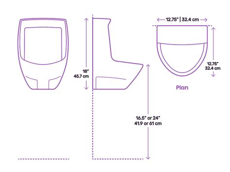 Urinals Dimensions Drawings Dimensions Com