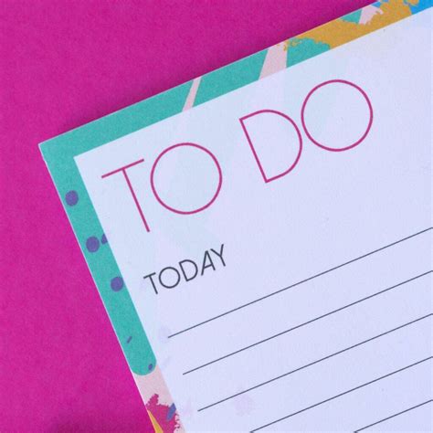 Today Tomorrow Someday Bright A5 Notepad To Do List By Bettie