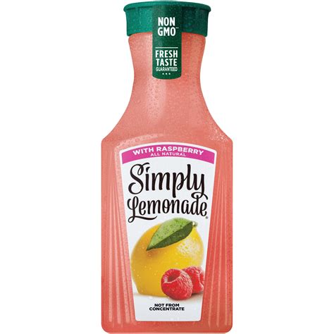 Simply Lemonade With Raspberry All Natural Non Gmo 52 Fl Oz