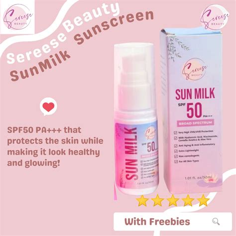Sereese Beauty Sun Milk Spf50 Pa 30g Shopee Philippines