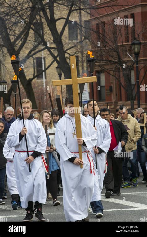 Good Friday Stations Of The Cross Procession Through Park Slope