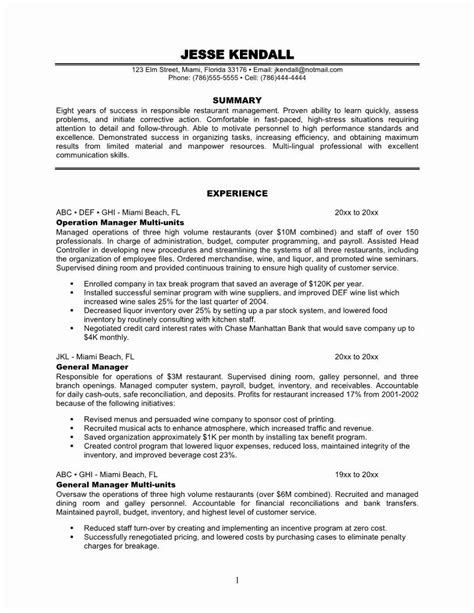 General Manager Resume Examples 2020 Ideas Management