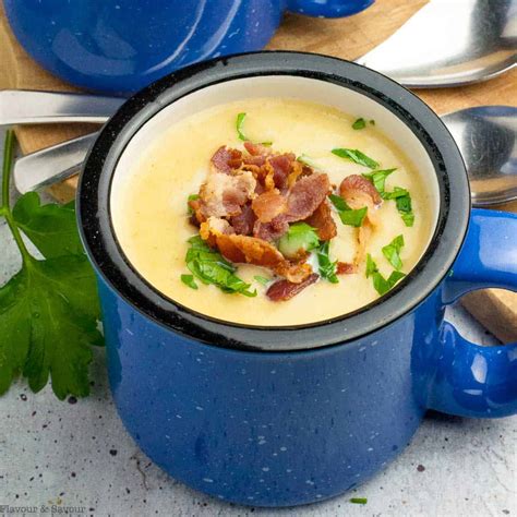 Instant Pot Potato Leek Soup With Bacon Flavour And Savour