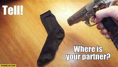 Tell Where Is Your Partner Missing Sock Gun