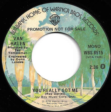Van Halen You Really Got Me 1978 Vinyl Discogs