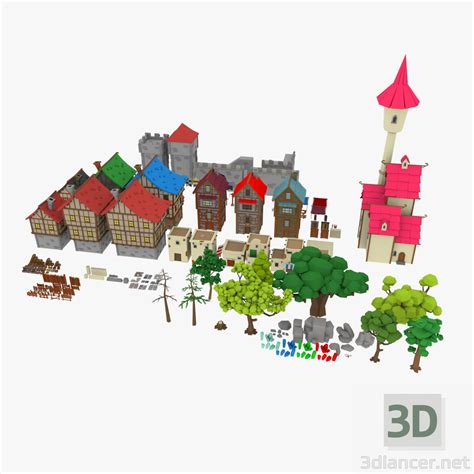 3d Model Medieval City Pack 20259