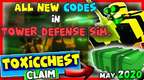 I added, check this all codes again. ALL NEW CODES in Tower Defense Simulator !!? (2020 ...