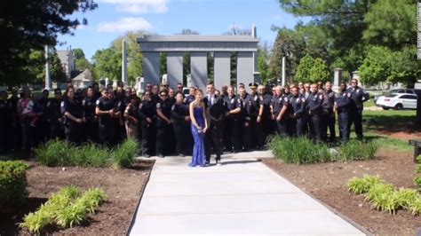 Dozens Of Cops Join Daughter Of Fallen Officer For Prom Photos Cnn