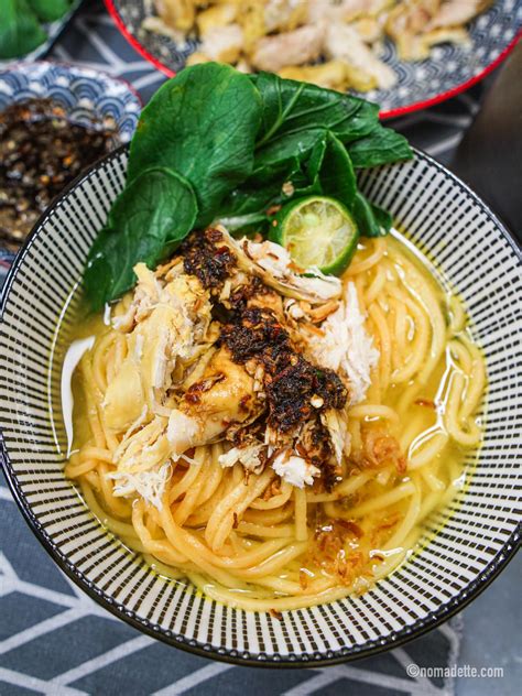 Mee Soto Ayam With Sambal Cili Kicap Malay Chicken Noodle Soup With Spicy Sauce Nomadette