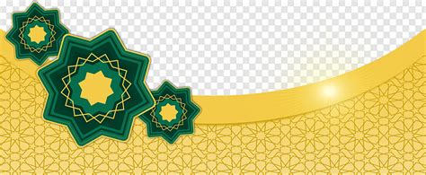Gambar Vektor Hijau Frame Emas Pola Islamic Desain Sudut Png Download