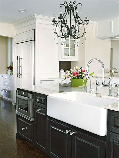 11 white kitchen design ideas to add cozy factor. Black Cabinets with white farm sink - Contemporary ...