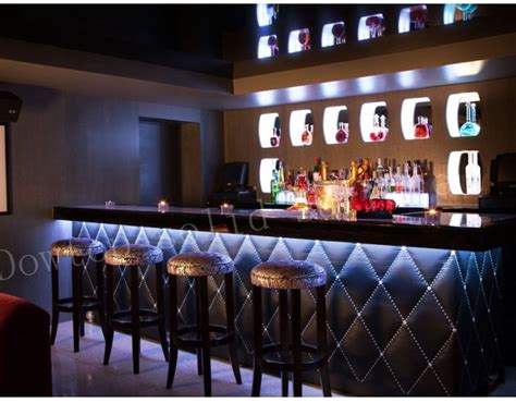 Night Club Led Illuminate Restaurant Drinking Bar Counter Design
