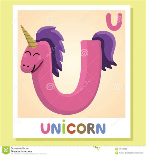 List with pictures & facts. U Is For Unicorn. Letter U. Unicorn, Cute Illustration ...