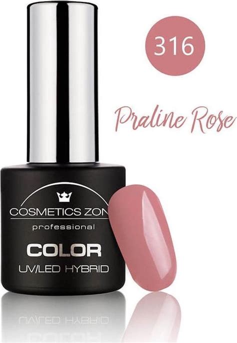 Vernis à ongles en gel hybride UV LED Cosmetics Zone 7 ml Rose