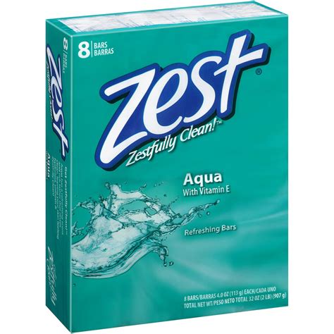 Zest Zestfully Clean Aqua Refreshing Bars 40 Oz 8 Count Walmart