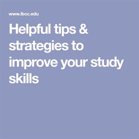 Helpful tips & strategies to improve your study skills | Study skills, Study skills worksheets ...