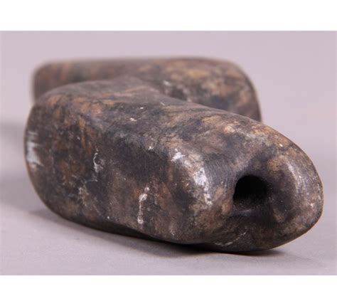 Native American Indian Artifact Bird Effigy Pipe Black Stone
