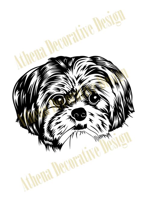 Shih Tzu Dog Svg For Cutting In Machines Like The Cricut And Etsy Ireland
