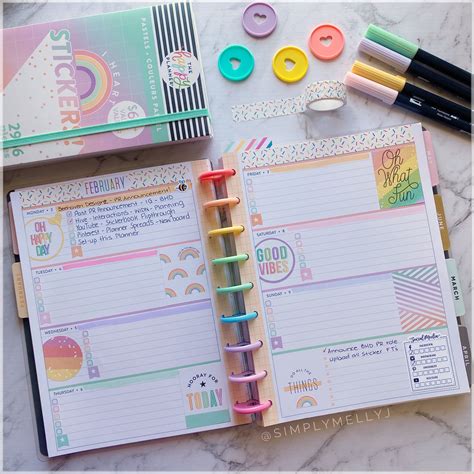 Pr And Social Media Planner 3 9 Feb 2020 Happy Planner Layout Happy