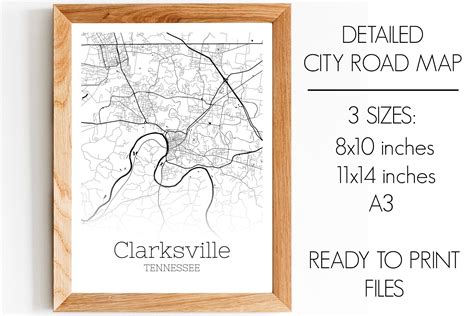 Clarksville Tennessee City Map Graphic By Svgexpress · Creative Fabrica