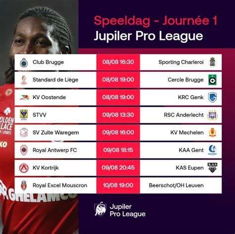 Bekendmaking Jupiler Pro League Play Offs Kalender Voor Het