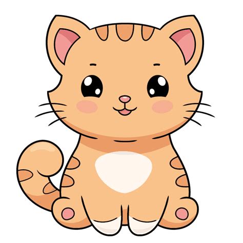 How To Draw A Cute Cartoon Cat Easy Drawing Guides