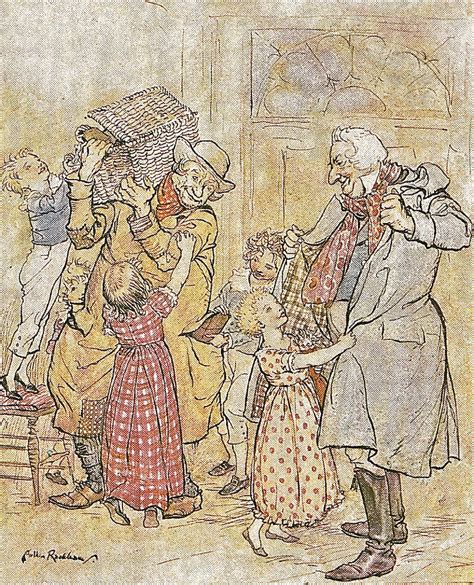 Laden With Christmas Toys And Presents — Lithograph For Dickenss A