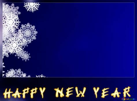 Download Free Picture Happy New Year Blank Card Blue Clipart Snowflakes