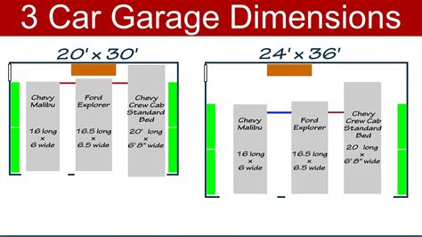 Ideal 3 Car Garage Dimensions Youtube