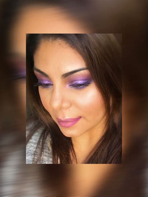 Full Face Makeup Look Of The Purple Burgundy Eyeshadow Makeup By