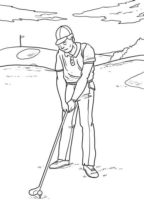 Desenhos De Jogando Golfe Para Colorir E Imprimir Colorironline