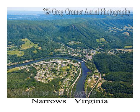 Aerial Photo Of Narrows Virginia America From The Sky