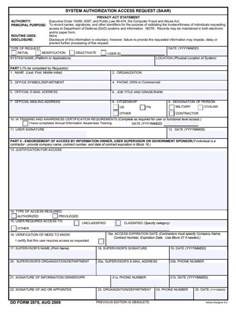 Download Fillable Dd Form 2875