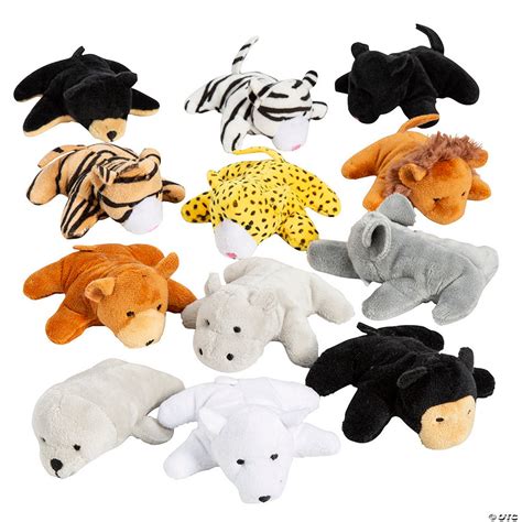 Mini Stuffed Zoo Animal Assortment 25 Pc Oriental Trading