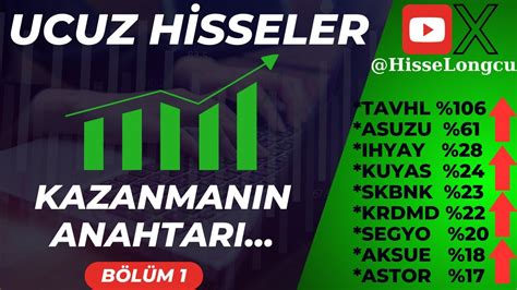 BORSADA KAZANCIN ANAHTARI UCUZ HİSSELER CAZİP HİSSELER BORSA