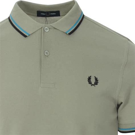 Fred Perry M3600 Mod Twin Tipped Pique Polo Shirt Sage
