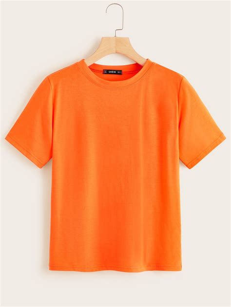 Neon Orange Short Sleeve Tee Neon Shirts Orange T Shirts Short Sleeve Tee